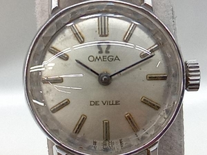 ジャンク 【OMEGA】オメガ DeVille デビル 2針 カットガラス ブランド 腕時計 レディース 中古