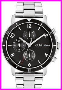 【カルバンクライン CALVIN KLEIN 】ブラック文字盤 シルバー ステンレス クォーツ 25200067