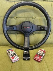 美品　日産スカイライン GT-R ステアリング ハンドル　R31 当時物 ミニカーオマケ付き♪