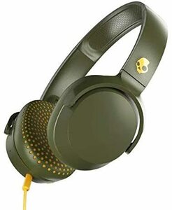 桜チェッカー合格品 Skullcandy Riff Wired ヘッドホン マイク ステッカー付き 有線 高耐久 通話 選曲アクティベーションアシスタントOLIVE