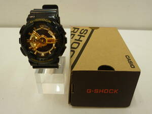 ブランド祭 時計祭 カシオ G-SHOCK ジーショック GA-110GB ブラック ゴールド 腕時計 箱付 稼働品 使用品 美品 保管品