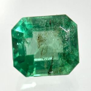 ●天然エメラルド0.788ct●a約5.5×4.9mmソーティング付 ルース 裸石 宝石 ジュエリーjewerly emerald S