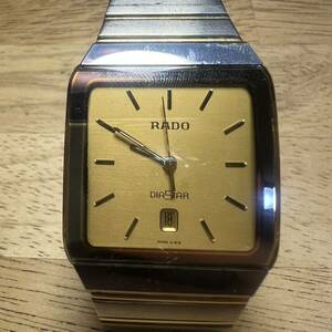 【1円】スタート　腕時計 RADO ラドー ダイアスター 129.0266.3 DIA STAR メンズ ゴールド文字盤