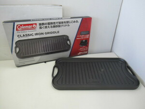 未使用 Coleman コールマン クラシックアイアングリドル BBQ キャンプ 調理器具 033806002