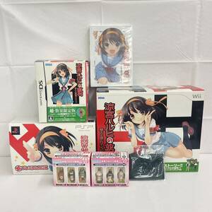 76☆【中古保管品】涼宮ハルヒの憂鬱 グッズ まとめ 7点セット 直列 並列 約束 フィギュア コスプレ根付け プレミアムBOX特典等 ☆