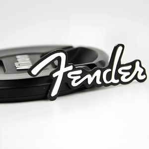 Fender フェンダー アルミ エンブレム プレート シルバー/ブラック fjs