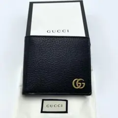【新品同様】Gucci グッチ GGマーモント コンパクトウォレット 折り財布