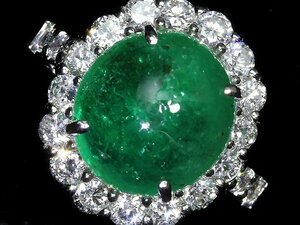 RM11443SS【1円～】新品【RK宝石】≪Emerald≫ 豪華!! 上質エメラルド 特大5.63ct!! 極上ダイヤモンド 総計1.16ct Pt950 高級リング ダイヤ