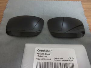 OAKLEY★ CRANKSHAFT クランクシャフト用 カスタム偏光 レンズ BLACK Color Polarized 新品 オークリー