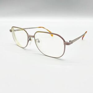 KEN COLLECTION ケンコレクション メガネ 眼鏡 フレーム フルリム 金属 ブラウン ティアドロップ型 レンズ 度入り アイウェア 54□17-143