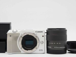 キャノン Canon EOS M3 24.2MP Camera White 18-55mm Lens [新品同様] #Z1370A