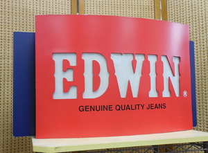EDWIN/エドウィン◇電飾看板 木製ディスプレイ ロゴ 店舗 札幌から