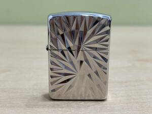 【23672】美品 ZIPPO ジッポー ライター 2015年製 アーマー SPINE MIX スピン ミックス シルバーカラー