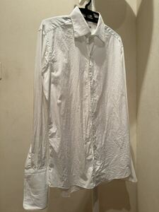 カルロリーバ CARLO RIVA ホワイト ドレス シャツ イタリア生地 日本縫製