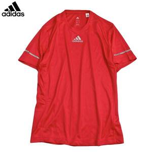 【新品】アディダス SQ ランニング 半袖 Tシャツ【29：赤】M トレーニング ジム マラソン ウォーキング 陸上 adidas CLIMALITE