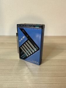 ♪ 美品　AIWA　HS-J9 アイワ　ポータブル カセットプレーヤー ブルー