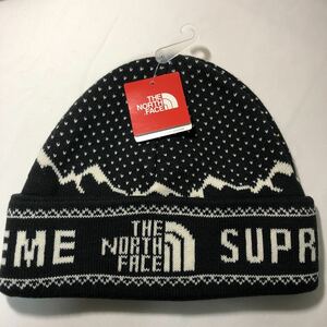 新品 シュプリーム ノースフェイス ビーニー Supreme THE NORTH FACE ニット帽 ニットキャップ NN418031 ブラックEXPEDITION FOLD BEANIE