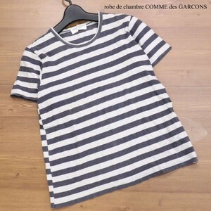 robe de chambre COMME des GARCONS コムデギャルソン 春夏 ボーダー 半袖 Tシャツ カットソー Sz.F　レディース　D3T00792_5#D