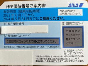 ANA株主優待券　8枚まで　有効期限5月31日　番号通知、発送対応(普通郵便送料無料)