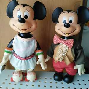 ミッキーミニー 首振り人形　30年以上前　ディズニー 　昭和レトロ