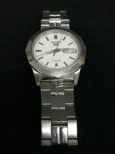 H332★SEIKO セイコー SEIKO5 7S26-03F0 稼働品 文字盤ホワイトメンズ腕時計※GW休暇の為4/30以降の発送は5/7～になります 