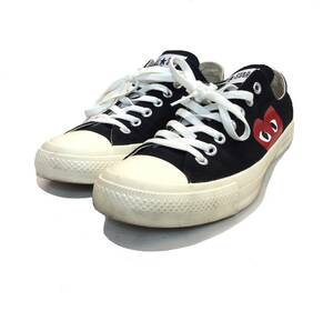 PLAY COMME des GARCONS プレイ コムデギャルソン × CONVERSE コンバース スニーカー ブラック 黒 ハート メンズ 27cm