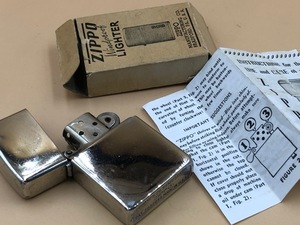 ジッポー ZIPPO ジッポー 1946年前期 58ｍｍロングトールケース ニッケルシルバー ３バレル 水平場 14穴