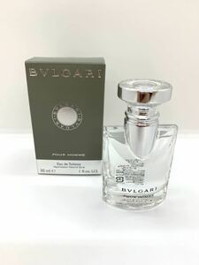 (OH1182)　☆美品☆　ブルガリ/BVLGARI 　POUR HOMME/プールオム　 30ml　ユニセックス系　グリーン　箱付き