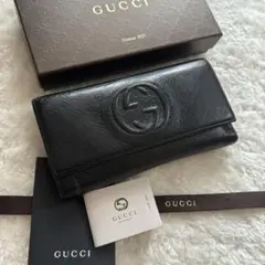 【限定価格】 158 GUCCI グッチ  SOHO 2つ折り  長財布