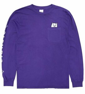 Ripndip Lord Nermal L/S T-Shirt Purple L Tシャツ 