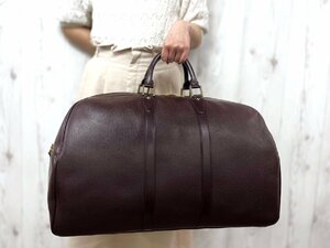 極美品 LOUIS VUITTON ルイヴィトン タイガ ケンダルGM アカジュー ボストン バッグ M30116 ボルドー A4可 メンズ 71210Y