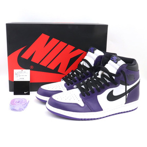 29cm NIKE AIR JORDAN 1 RETRO HIGH OG コートパープル COURT PURPLE 555088-500 ナイキ エアジョーダン1 レトロ ハイ スニーカー