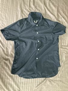 コムデギャルソン　丸襟ブラウス　半袖　S　黒色　ポリエステル　RS-B024 AD2020 　左胸ポケット