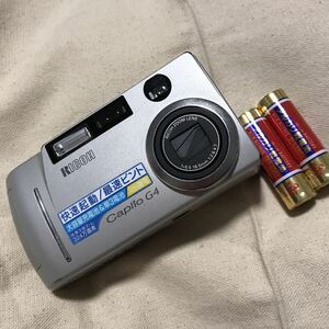 送料無料 売り切り動作品『RICOHデジタルカメラCaplio G4』テスト用新品アルカリ乾電池付 やや難あり(検 リコー カプリオ)領収書可