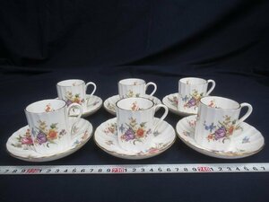 M3248 ロイヤルウースター ロアノーク デミタス カップ＆ソーサー 6客 Royal Worcester