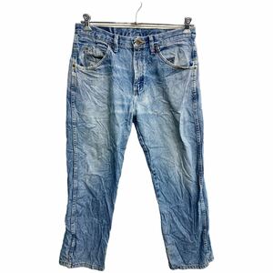 Wrangler デニムパンツ W33 ラングラー レギュラーフィット ライトブルー コットン メキシコ製 古着卸 アメリカ仕入 2309-1323