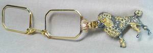 アンティーク ロニエット 西ドイツ OHS 革ケース付き Lorgnette ローネット ローニエット ローニェト 眼鏡 メガネ Antique German Germany