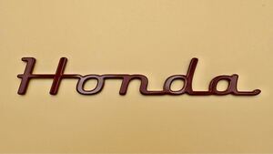 本田 HONDA ホンダ 筆記体オリジナル 手作り 表札(サイン エンブレム)ダークレッド