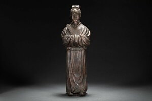 【善古堂】某有名収集家買取品 時代物 ブロンズ 聖徳太子像 在銘 和彫 古美術 骨董品0425-183S0