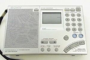 K535-S20-6887◎ SONY ソニー PLLシンセサイザーレシーバー 携帯ラジオ ICF-SW7600GR 現状品③◎
