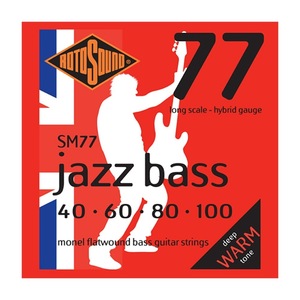 ロトサウンド ベース弦 1セット SM77 Jazz Bass 77 Hybrid 40-100 LONG SCALE エレキベース弦 ROTOSOUND