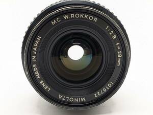 ★光学美品・動作保証★ ミノルタ MC W.ROKKOR 28mm f2.8 広角 オールドレンズ #1375