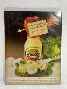 1965年2月26日号LIFE誌広告切り抜き【wesson mayonnaise /マヨネーズ】アメリカ買い付け品60sビンテージ食品調味料USA