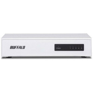 BUFFALO バッファロー 10/100Mbps対応スイッチングHub 金属筐体/電源内蔵モデル(5ポート) ホワイト LSW4-TX-5NS/WHD