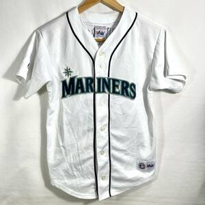 ■ 子供用 Majestic MLB MARINERS マリナーズ #51 ICHIRO イチロー 半袖 ベースボール シャツ サイズL ホワイト スポーツ 野球 ■