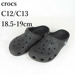 LK9101*crocs*クロックス*ジュニアサンダル*C12/C13-18.5-19cm*黒