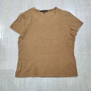 GUCCI グッチ クルーネック カットソー Tシャツ 半袖Tシャツ S/S TEE 無地 ブラウン サイズ S