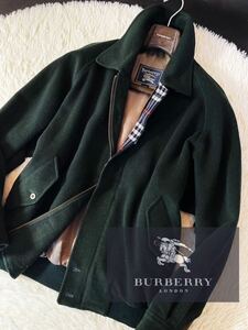 K11【極上ウールに包まれる】定価17万 超美品●BURBERRY●洗礼されたシルエット●ブルゾンジャケットコート バーバリーコート メンズ　