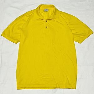 【高級】HERMES SELLIER エルメス セリエ ポロシャツ 半袖 イタリア製 セリエボタン付き イエロー 黄色 メンズ サイズM 