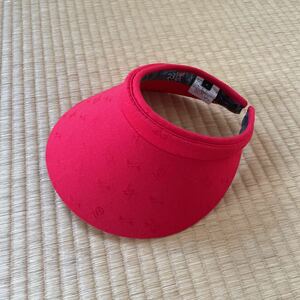 新品未使用　23区　ゴルフ用帽子　赤　フリーサイズ　日本製